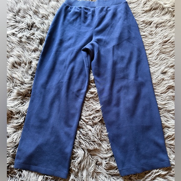 SPANX AirEssentials Piqué Straight Leg Pants Timeless Navy Size Large - Picture 5 of 7